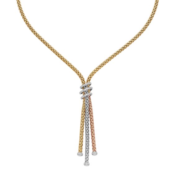 Collana Fope Donna Prima in Oro giallo Diamante 0.49 Ct 75108CX_PB_4_BBX_043 - 75108CX_PB_4_BBX_043